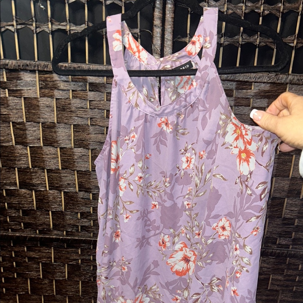Torrid Purple Floral Tank Top